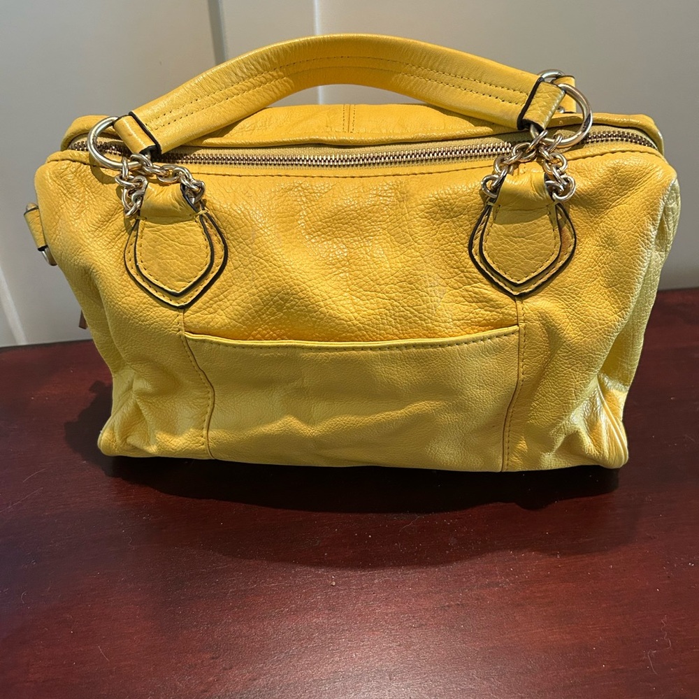 Yellow Leather Handbag - Picture 7 of 13